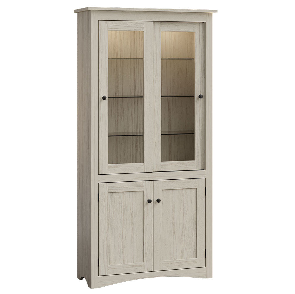 Vintage Bookcase w/ Sliding Doors