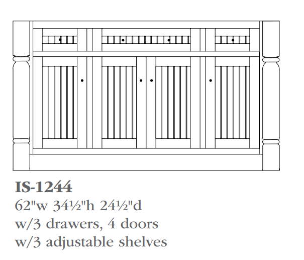 QW Amish Kingston Island Bases (select size)