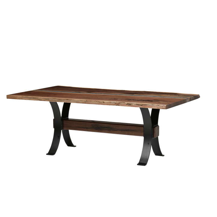 QW Amish Vermillion River Epoxy Dining Table