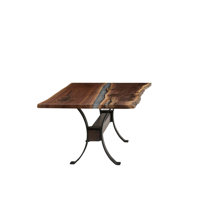 QW Amish Vermillion River Epoxy Dining Table