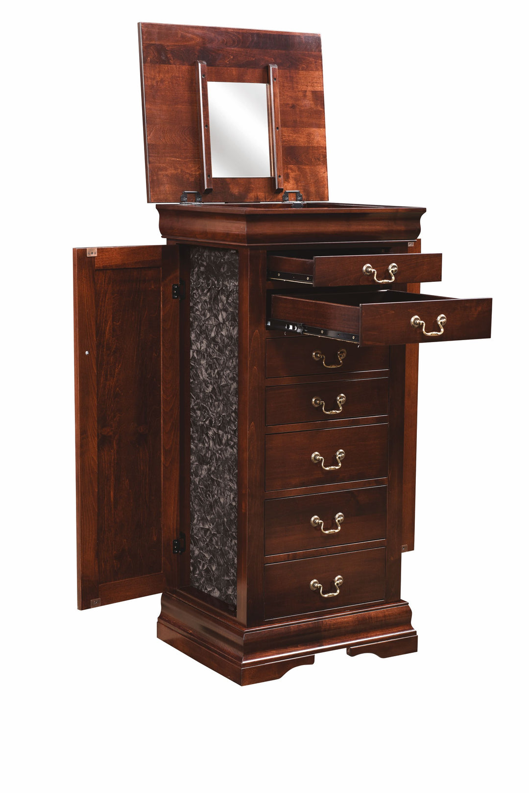 QW Amish Louis Phillipe Jewelry Armoire