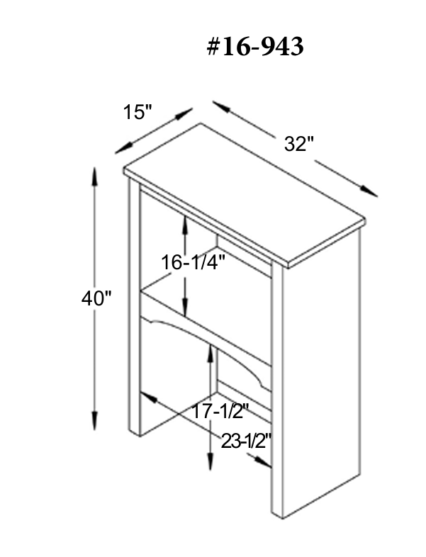 QW Amish Coventry Lateral File w/ Optional Hutch