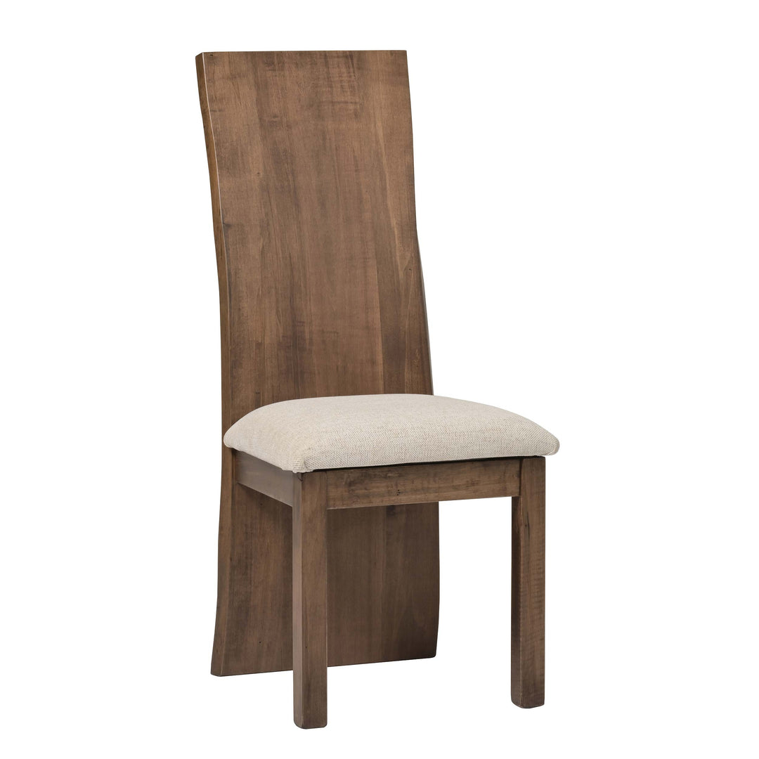 QW Amish Yellowstone Live Edge Side Chair w/ Padded Seat