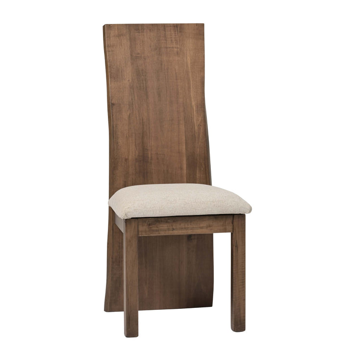 QW Amish Yellowstone Live Edge Side Chair w/ Padded Seat