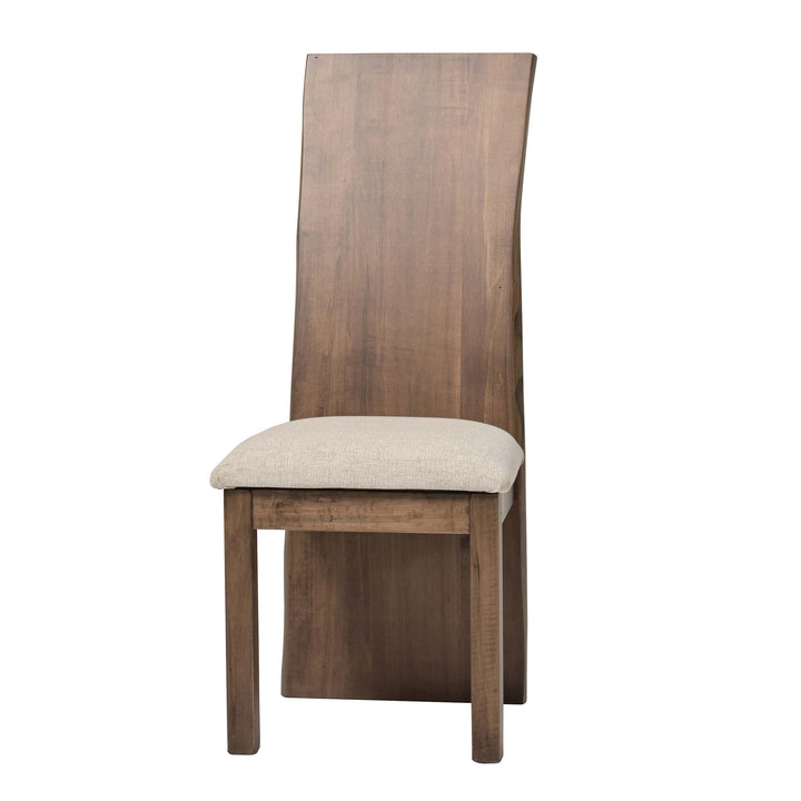 QW Amish Yellowstone Live Edge Side Chair w/ Padded Seat