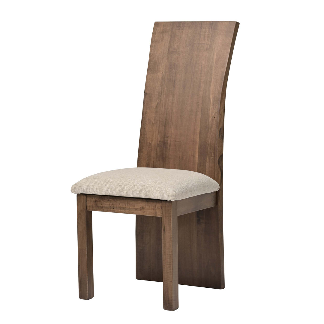 QW Amish Yellowstone Live Edge Side Chair w/ Padded Seat