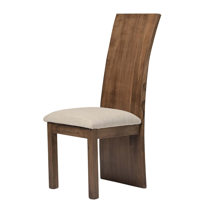 QW Amish Yellowstone Live Edge Side Chair w/ Padded Seat