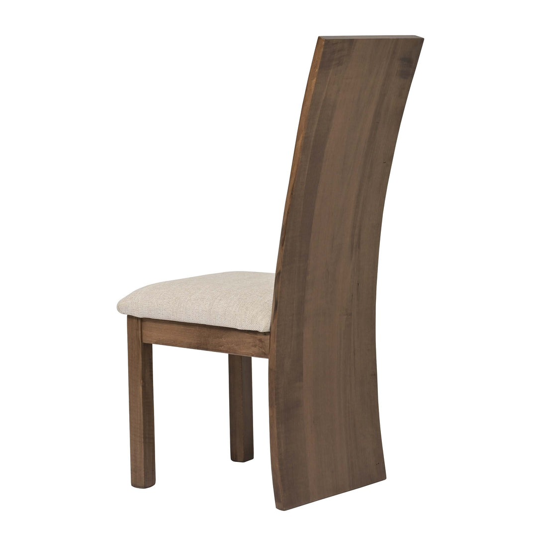 QW Amish Yellowstone Live Edge Side Chair w/ Padded Seat