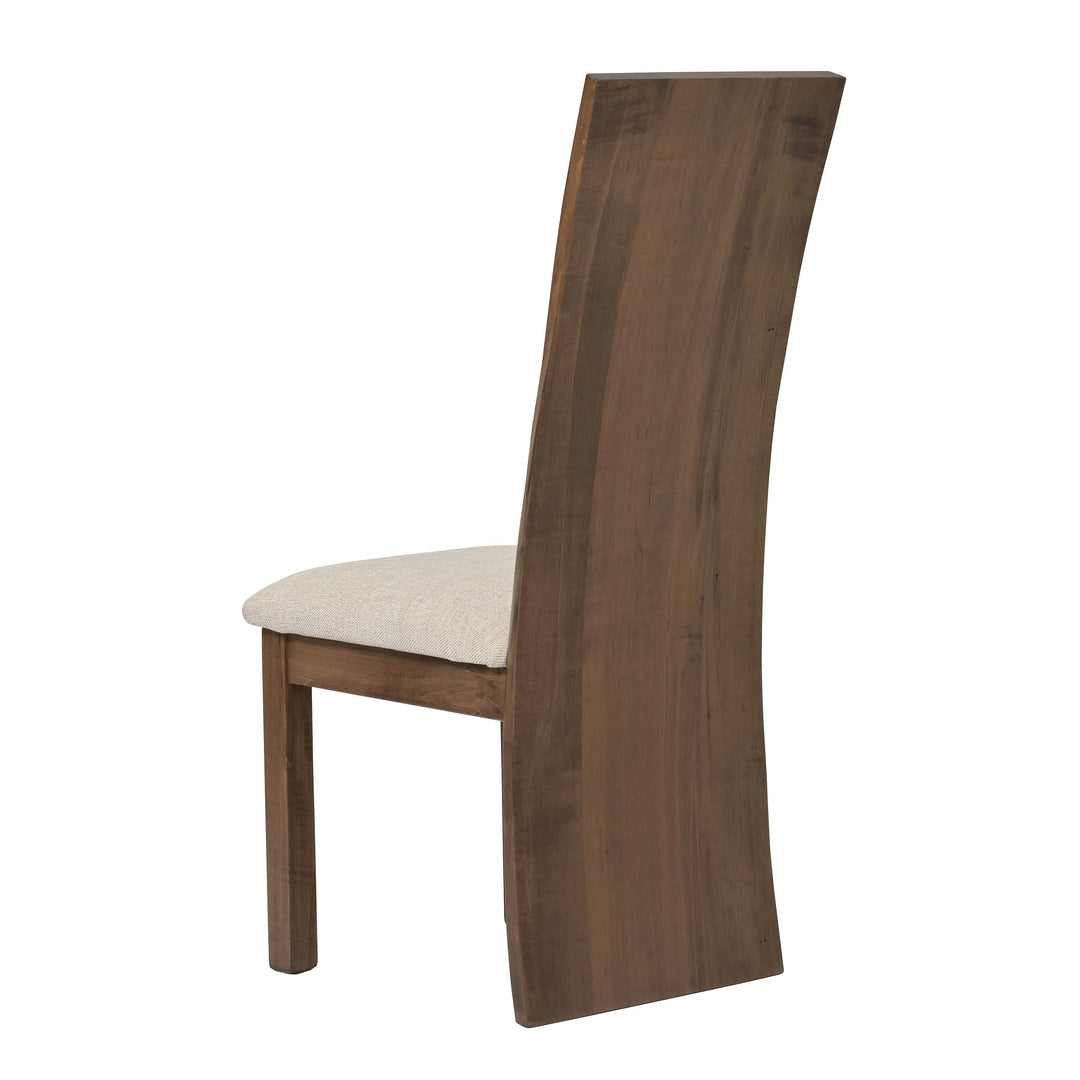 QW Amish Yellowstone Live Edge Side Chair w/ Padded Seat