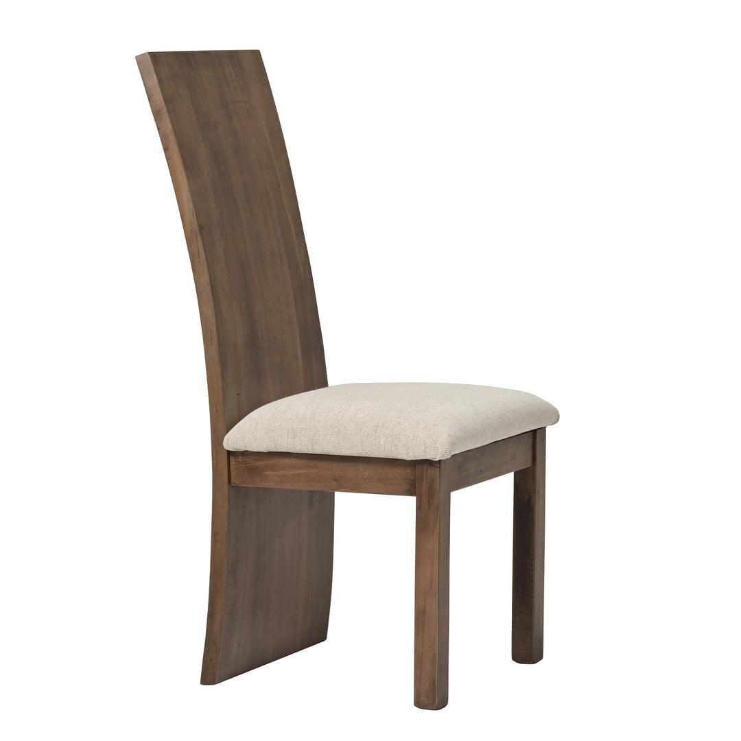 QW Amish Yellowstone Live Edge Side Chair w/ Padded Seat