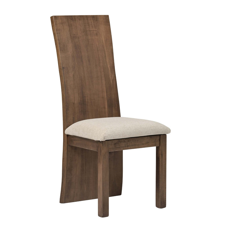 QW Amish Yellowstone Live Edge Side Chair w/ Padded Seat