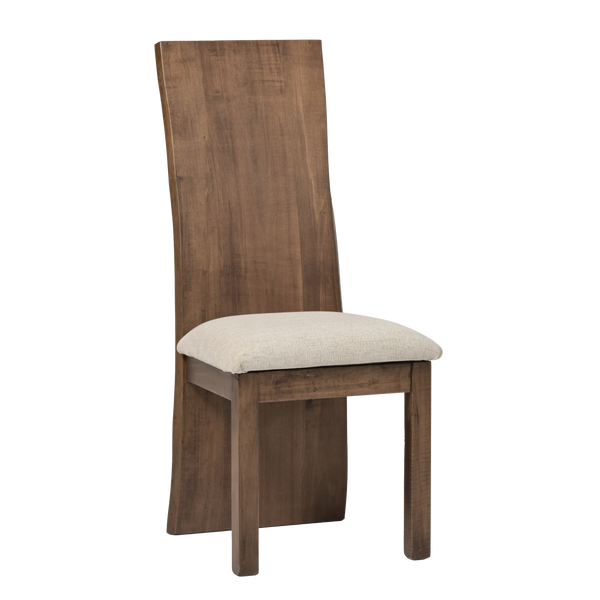 QW Amish Yellowstone Live Edge Side Chair w/ Padded Seat