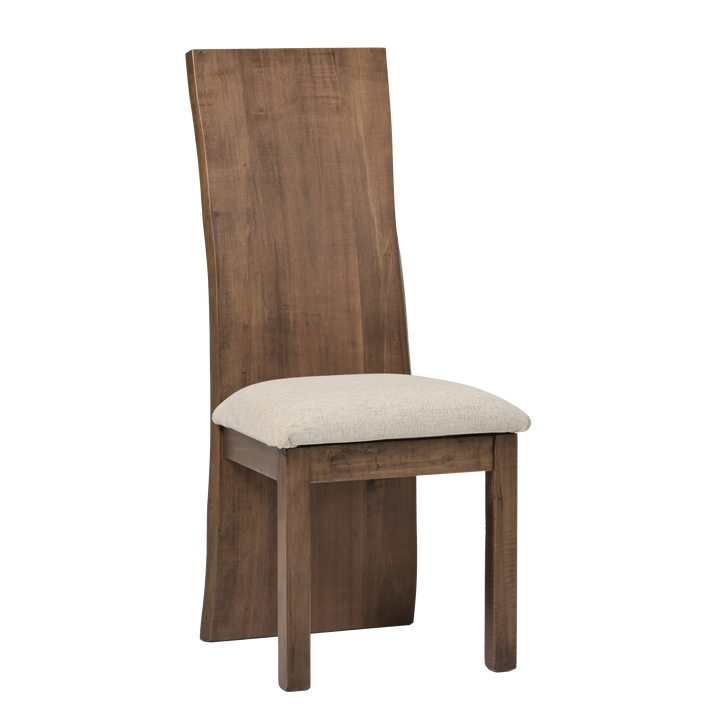 QW Amish Yellowstone Live Edge Side Chair w/ Padded Seat