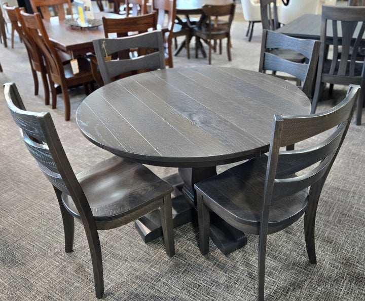 Clearance 'SM' Montana 44" Round Table + 4 Side Chair Set