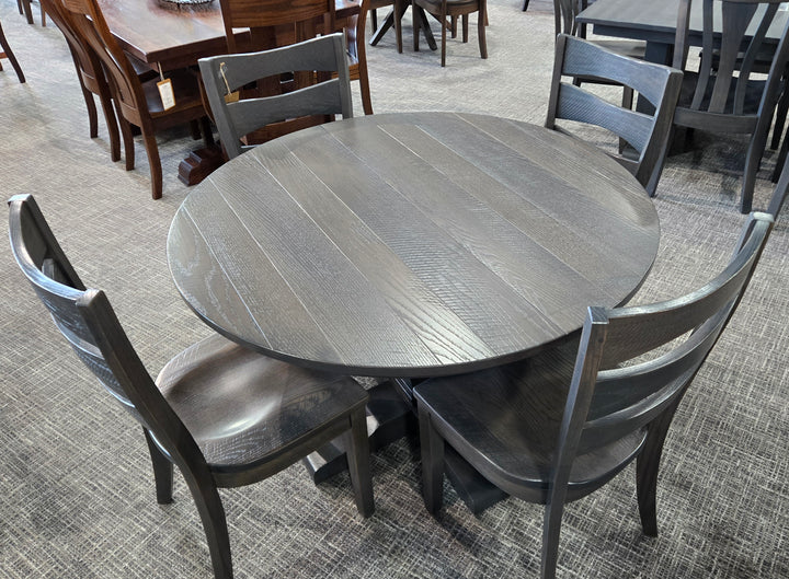 Clearance 'SM' Montana 44" Round Table + 4 Side Chair Set