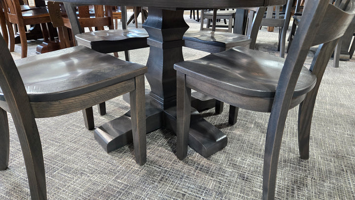 Clearance 'SM' Montana 44" Round Table + 4 Side Chair Set