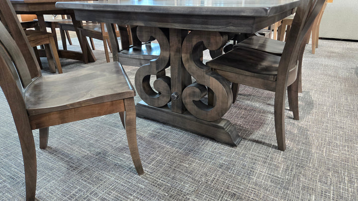 Overstock Rough Sawn Eagle 44x72 w/2-12"L + 6 Collin Side Chair Set