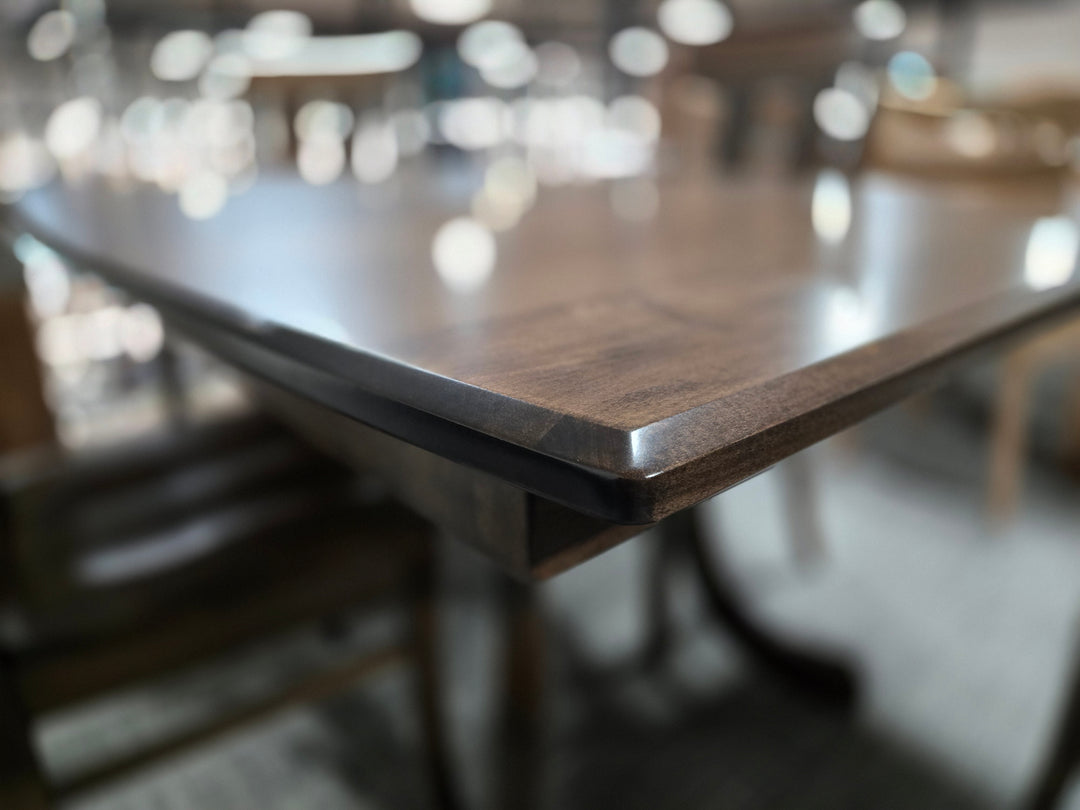 Clearance Carlisle 42x60 w/4-12"L Double Ped Table + 4 Side Chairs