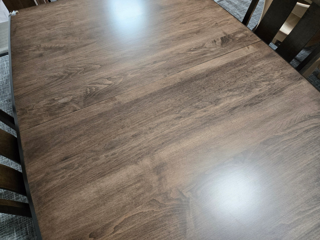 Clearance Carlisle 42x60 w/4-12"L Double Ped Table + 4 Side Chairs