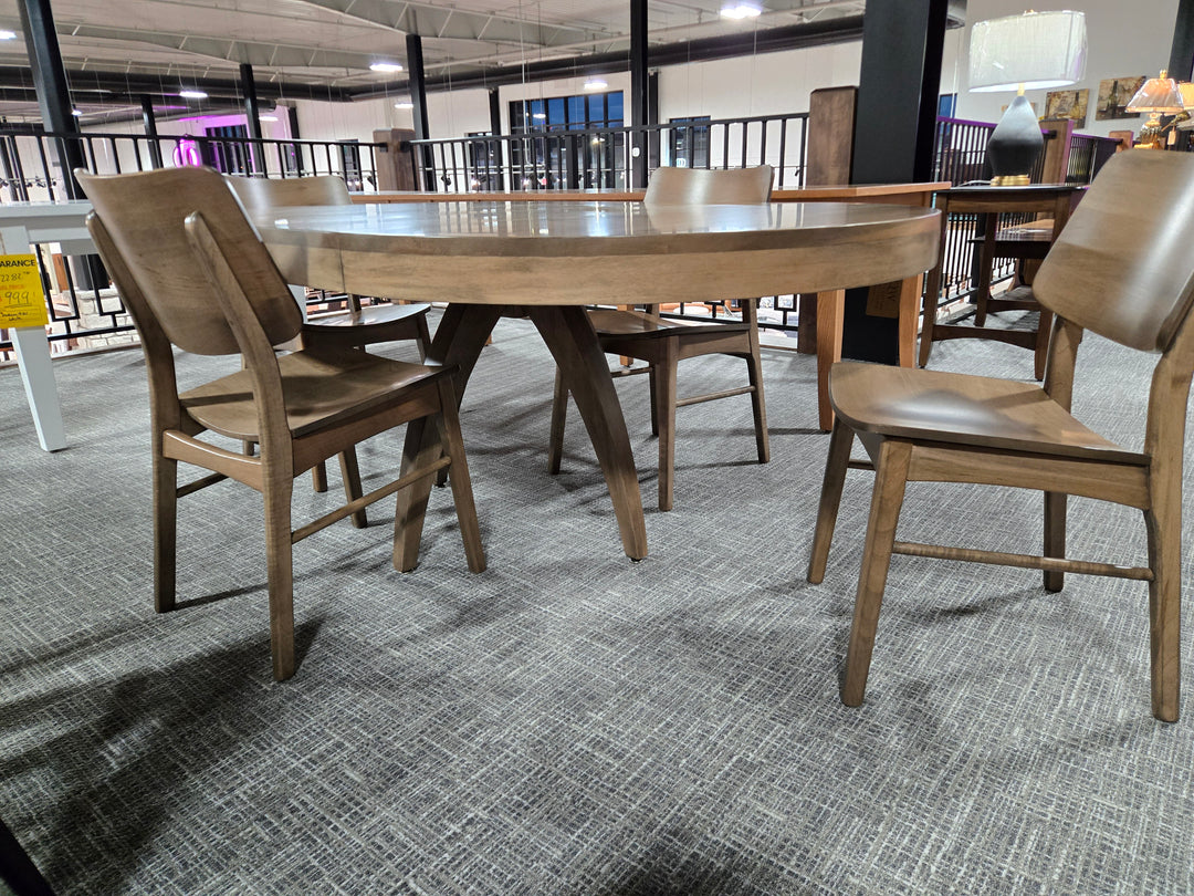 Clearance Cynergy 48x48 w/2-12"L Table + 4 Side Chairs