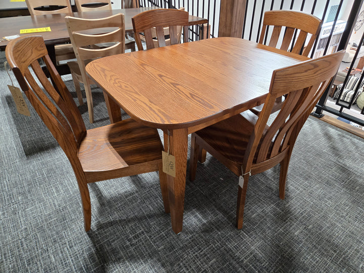 Clearance Shaker Leg Table 36x48 w/4-12"L + 4 Side Chairs