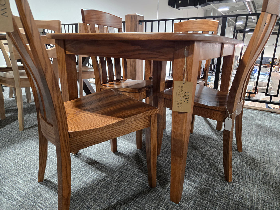 Clearance Shaker Leg Table 36x48 w/4-12"L + 4 Side Chairs