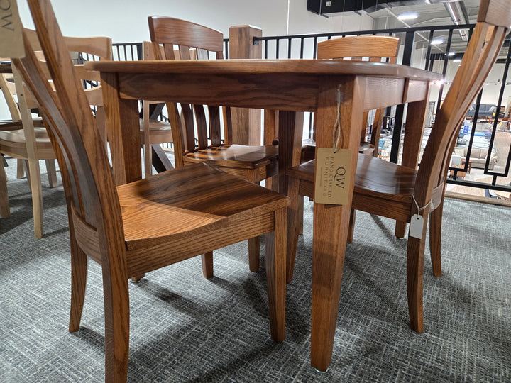 Clearance Shaker Leg Table 36x48 w/4-12"L + 4 Side Chairs