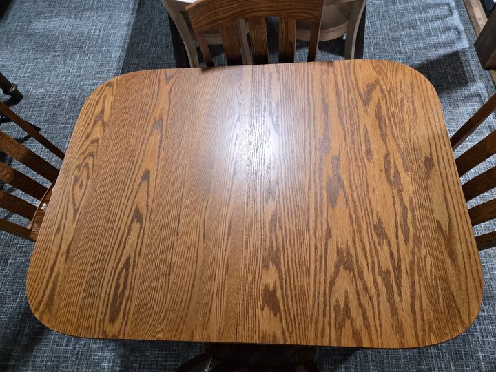 Clearance Shaker Leg Table 36x48 w/4-12"L + 4 Side Chairs