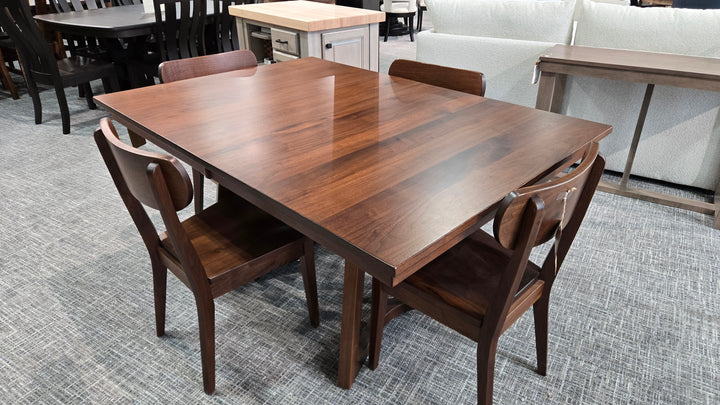 Clearance Shelby 42x60 w/2-12"Lvs and 4 Shelby Side Chairs