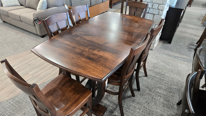Clearance Hamilton 42x72x36"H w/2-12"Lvs and 6 Omaha 24" Side barchairs