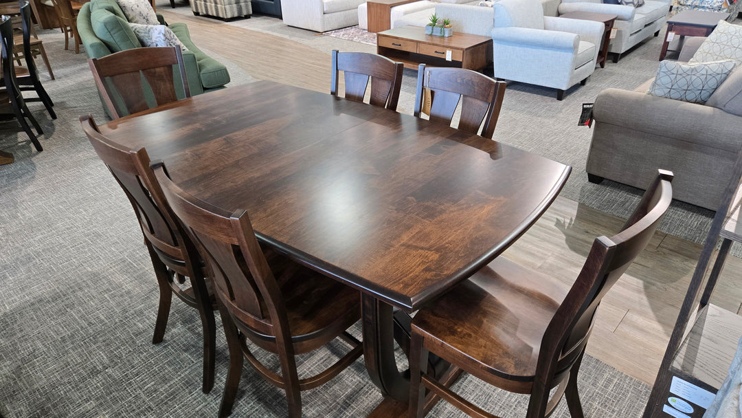 Clearance Hamilton 42x72x36"H w/2-12"Lvs and 6 Omaha 24" Side barchairs
