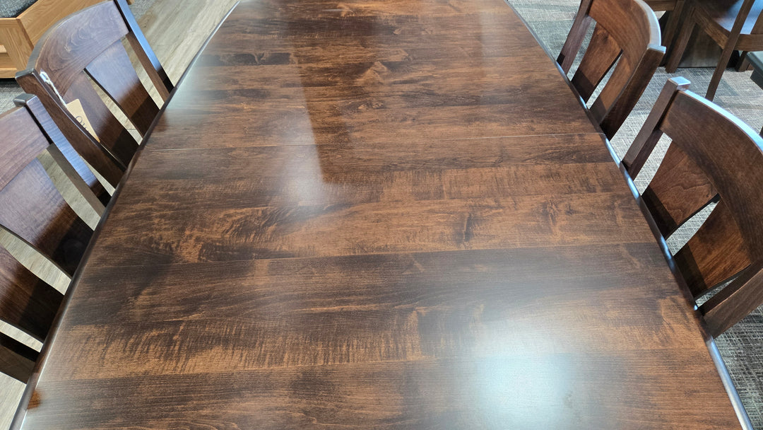 Clearance Hamilton 42x72x36"H w/2-12"Lvs and 6 Omaha 24" Side barchairs