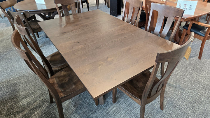 Clearance Belmont 44x72 w/2-12"Lvs and 6 Belmont Side Chairs