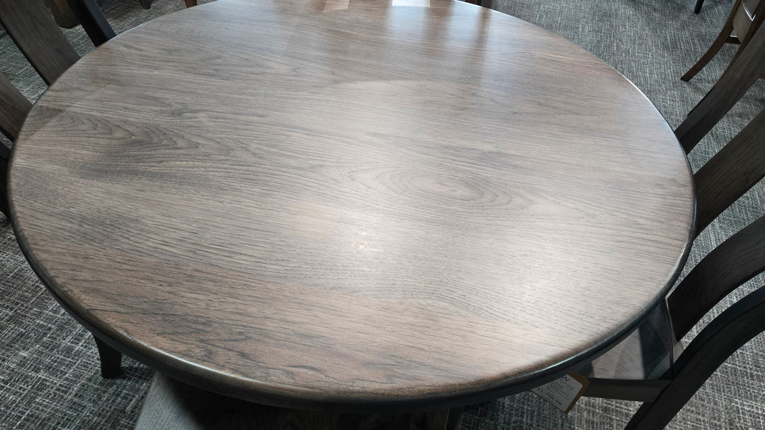Clearance Franklin Single 42" Round Solid Top and 4 Urbana Side Chairs