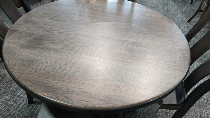 Clearance Franklin Single 42" Round Solid Top and 4 Urbana Side Chairs