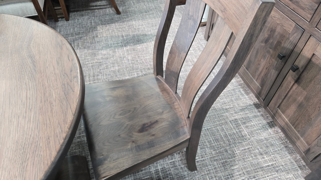Clearance Franklin Single 42" Round Solid Top and 4 Urbana Side Chairs