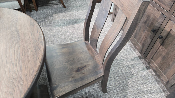 Clearance Franklin Single 42" Round Solid Top and 4 Urbana Side Chairs