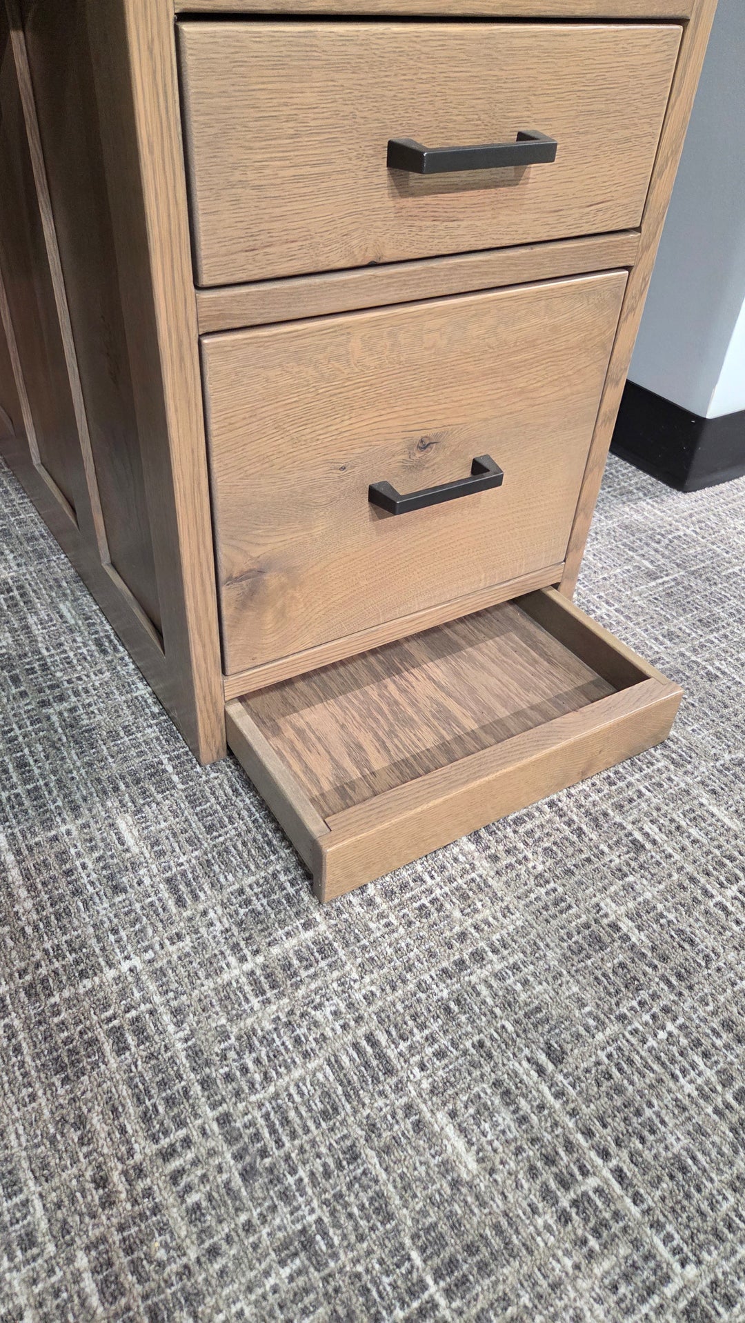 Clearance 56" Roll Top Desk with Barn Door Hutch