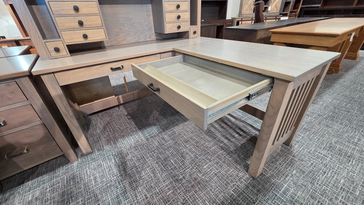 Clearance JD Mission L Desk with Hutch