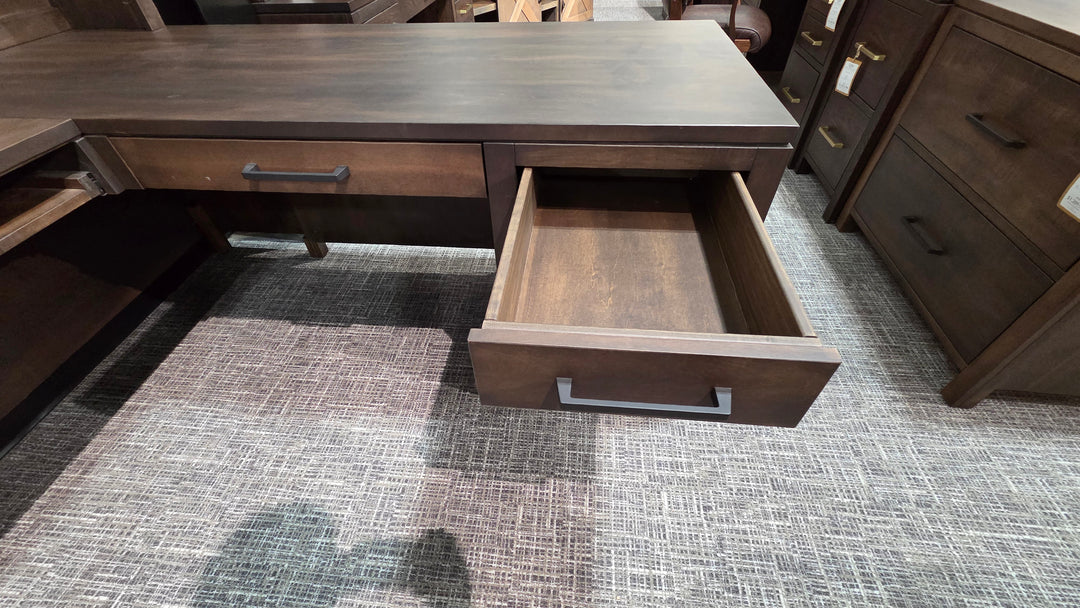 Clearance Leon L Shape Desk & Hutch