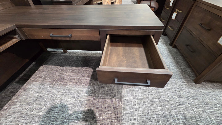 Clearance Leon L Shape Desk & Hutch