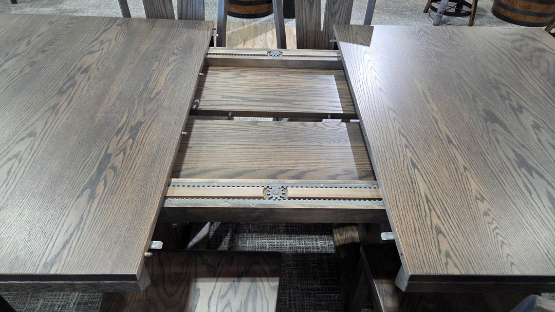 Clearance McKay 48x72 w/ 2-12" Leaves Oak Table and 6 McKay Chairs