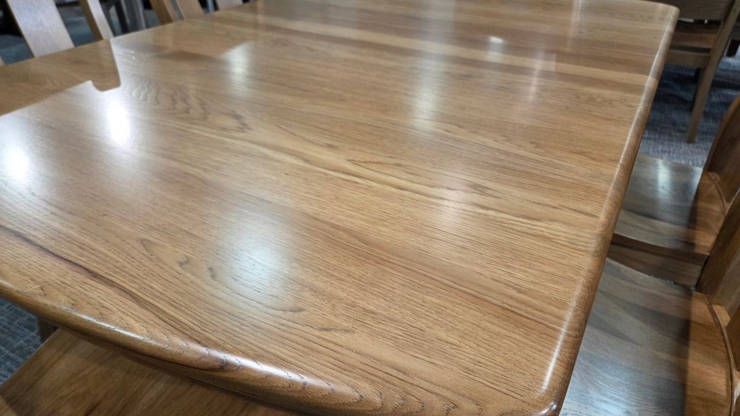 Clearance Galveston 42x66 w/ 4-12" Leaves Hickory Table and 6 Austin Chairs