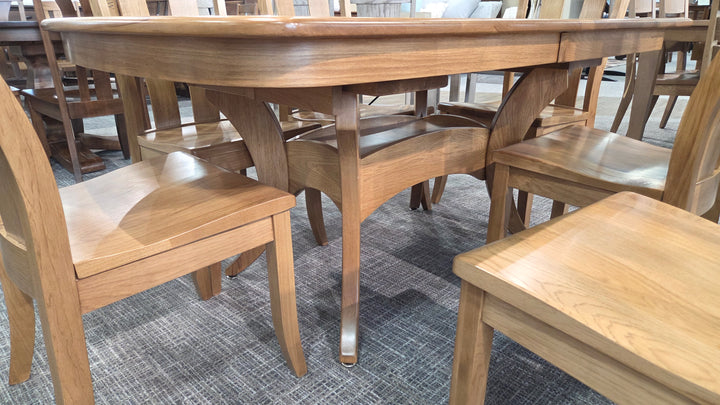 Clearance Galveston 42x66 w/ 4-12" Leaves Hickory Table and 6 Austin Chairs