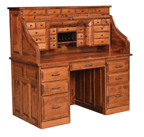 QW Amish Deluxe Traditional 56" Roll-Top Desk