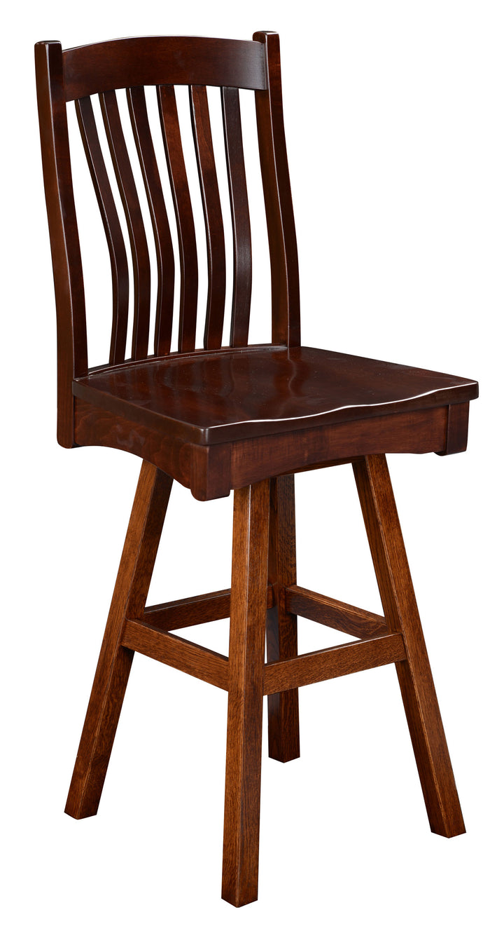 QW Amish Conestoga Swivel Bar Chair