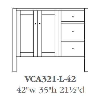 QW Amish Cabin Creek Vanity (Select Size)