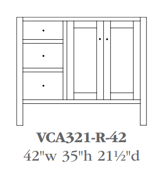 QW Amish Cabin Creek Vanity (Select Size)