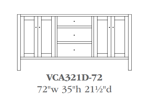 QW Amish Cabin Creek Vanity (Select Size)