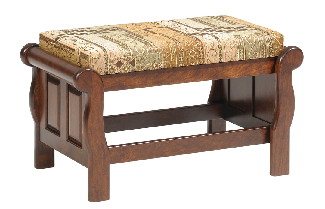 QW Amish Sleigh Ottoman